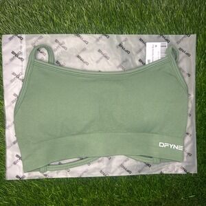 Dfyne dynamic backless sports bra pistachio medium